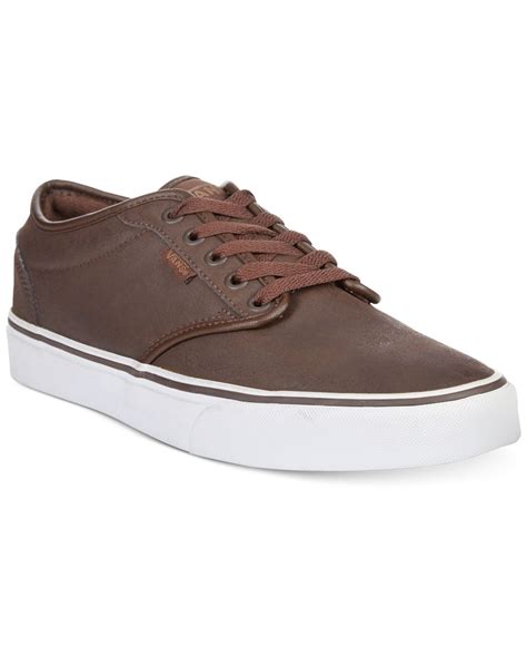 Lyst - Vans Atwood Buck Leather Sneakers in Brown for Men