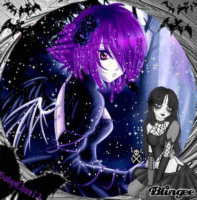 Purple goth anime girl Picture #95317414 | Blingee.com