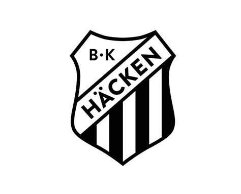 BK Hacken Club Logo Symbol Black Sweden League Football Abstract Design ...