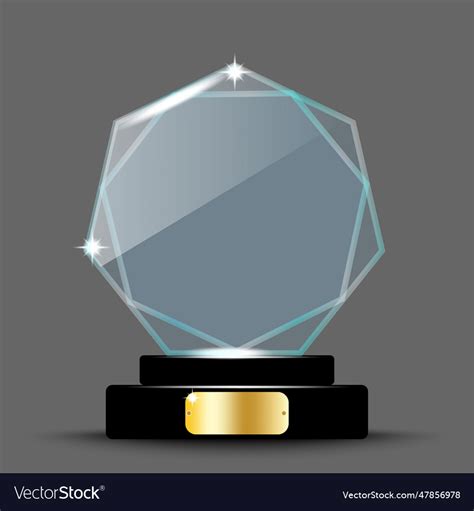 Realistic award layout design glass trophy Vector Image