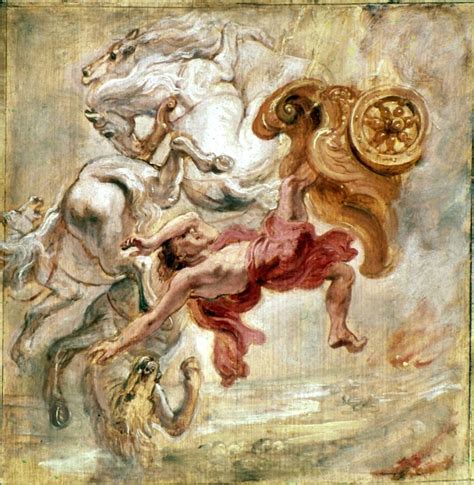 Rubens: Fall Of Phaeton. /N'The Fall Of Phaeton.' Oil Sketch On Wood By ...