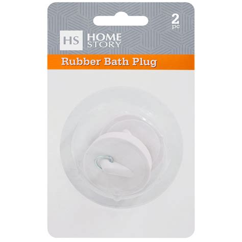 RUBBER BATH PLUG - WHITE - 2's - 44mm - National Stationery