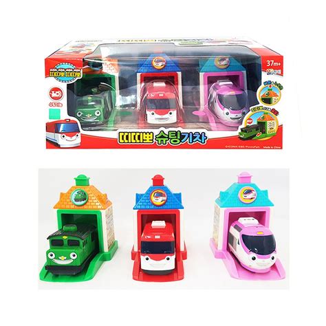 TITIPO & Friends Shooting Train & Garage mini Toy Set 3pcs / Titipo ...