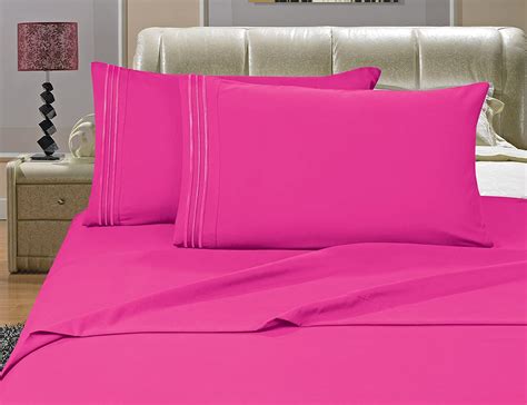 Amazon.com: Elegant Comfort Luxurious Bed Sheets Set on Amazon 1500 Premier Wrinkle,Fade and ...
