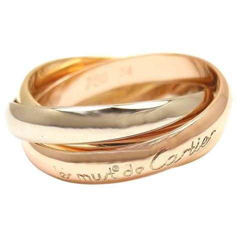 Cartier Les Must De Cartier Three Color Gold Trinity Band Ring at ...