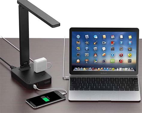 Cozoo LED Desk Lamp with 3 USB Ports and 2 AC Outlets | Gadgetsin