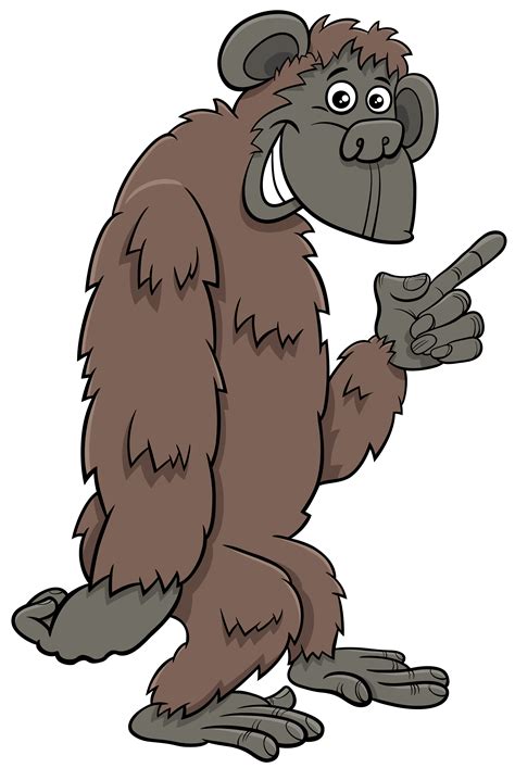 Gorilla ape wild cartoon animal character 1591696 Vector Art at Vecteezy