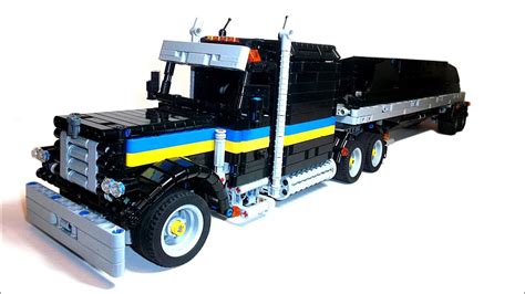 Lego Technic American Truck with Bottom Dump Trailer - YouTube