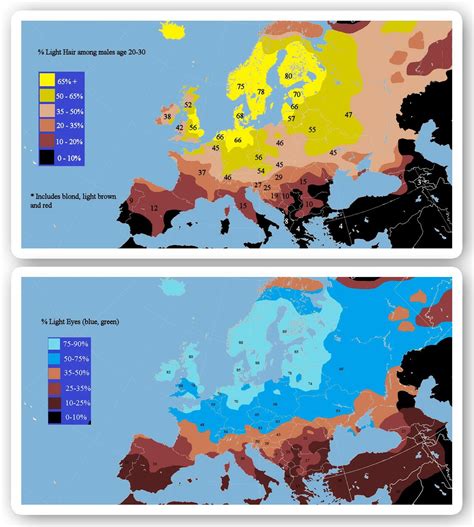 hair color map of europe - shauntacastanada