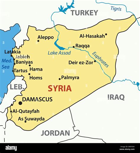 Syria map hi-res stock photography and images - Alamy