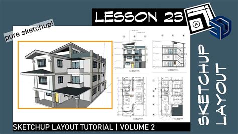 Sketchup Layout 23 - Architectural Template for Quick Modelling - YouTube