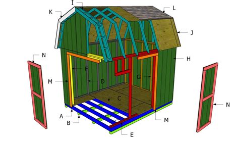 10x12 Shed Plans - Gambrel Shed - Free PDF Download | Free Garden Plans - How to build garden ...