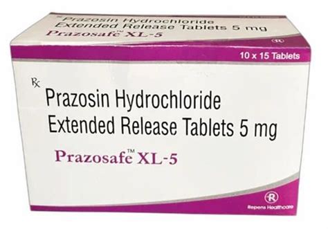 Prazosin Hcl Tablets, Non prescription, Treatment: High Blood Pressure at Rs 110/stripe in Surat