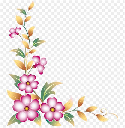 Transparent Floral Corner Design Png - Just go Inalong