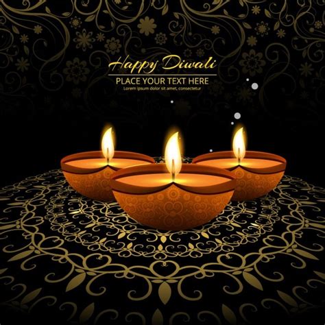 Ornamental golden background of diwali | Free Vector