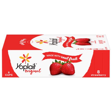 Yoplait Original Yogurt, Strawberry, 8 ct, 48 oz - Walmart.com