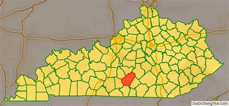 Map of Adair County, Kentucky - Thong Thai Real