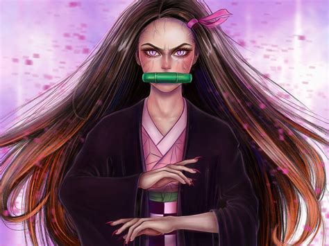 1920x1440 Resolution Demon Nezuko Kamado Digital Art 1920x1440 Resolution Wallpaper - Wallpapers Den