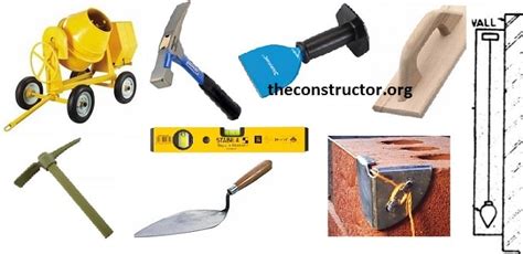 40+ Construction Tools List with Images for Building Construction