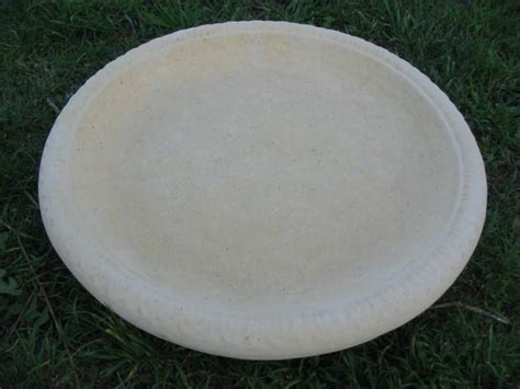 BIRD BATH BOWL - REPLACEMENT TOP - HEAVY STONE - 15 inch dia. UK MADE ...