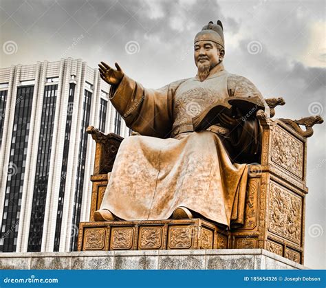 Statue Of King Sejong In Seoul, Korea Stock Photo | CartoonDealer.com ...