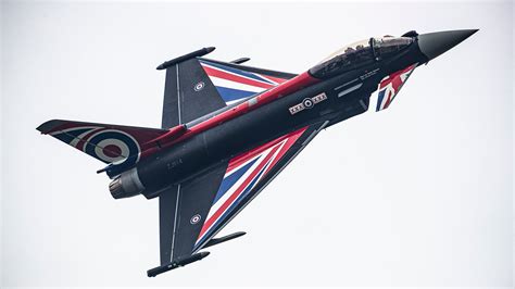 New Typhoon jet with Union Jack livery unveiled at RAF Coningsby