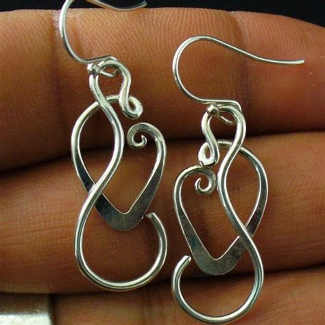 Handmade Sterling Silver Twisted Wire Earrings by Forkwhisperer