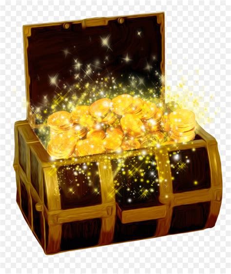 Gold Treasure Chest Png, Transparent Png - vhv