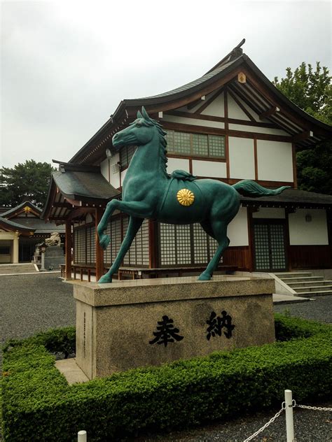 Horse Sculpture of Gokoku Shrine in Hiroshima Castle. Tallypack Dives into the History of ...