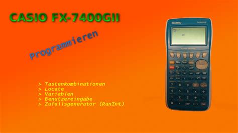 CASIO FX-7400GII Programmieren #1 - YouTube