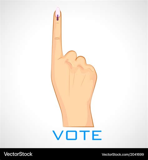 Hand with voting sign india Royalty Free Vector Image