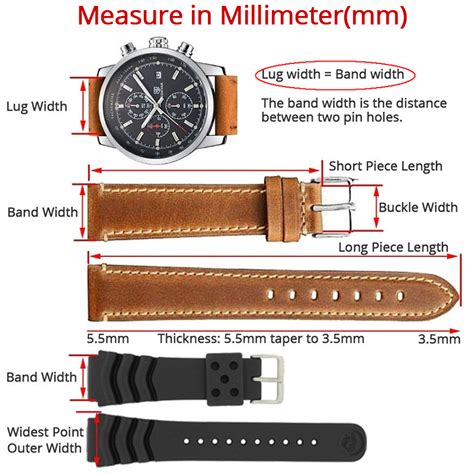 How To Measure Watch Band Lug Width : Find Your Strap Size : The strap ...