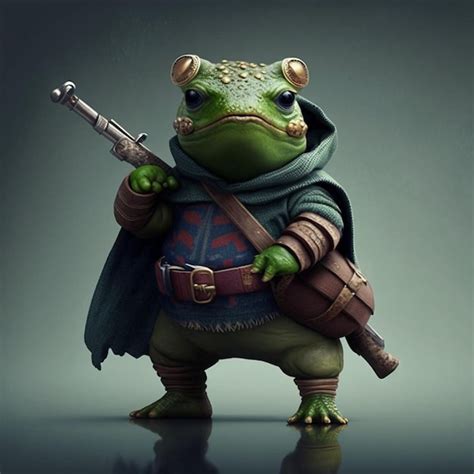 Premium AI Image | Frog Warrior Art Illustration