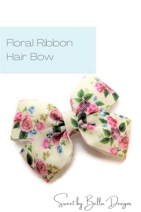 Floral Ribbon Hair Bows | Etsy in 2021 | Ribbon hair bows, Hair bows, Ribbon hair