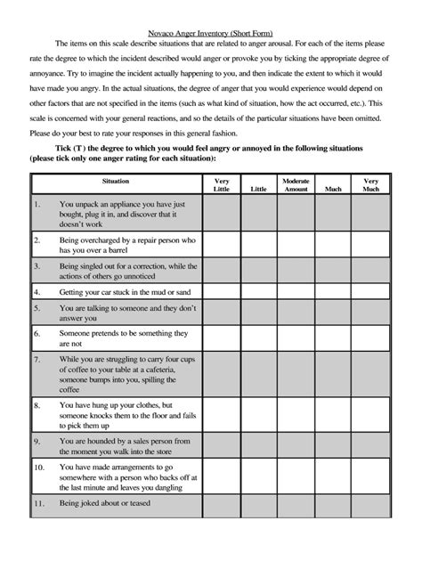 Anger Scale For Adolescent Pdf Form Fill Out And Sign Printable Pdf | Hot Sex Picture