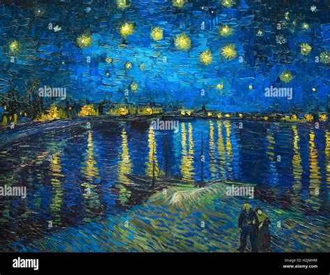 Van Gogh, Starry Night. "La Nuit Étoilée" by Vincent van Gogh Stock ...