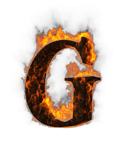 Fire alphabet 3d Rendering illustration. 24830553 PNG