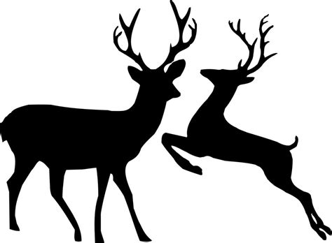 christmas silhouette reindeer - Clip Art Library