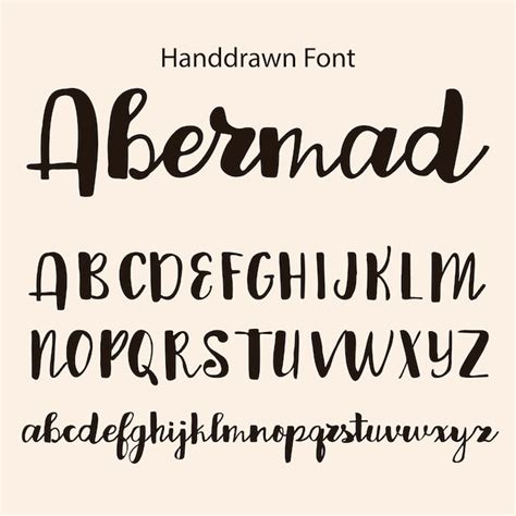 Premium Vector | Hand drawn vector alphabet Calligraphy letters for ...