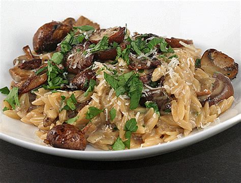 Mushroom Orzo Risotto