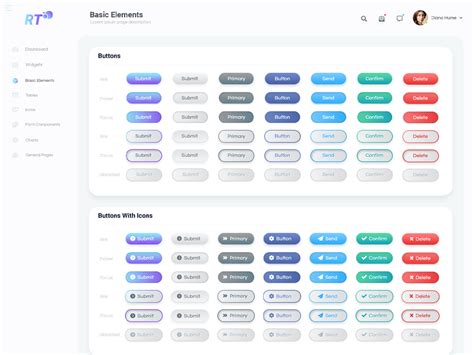 Raytheme Dashboard Buttons Styles in 2023 | Dashboard, Dashboard design, Buttons