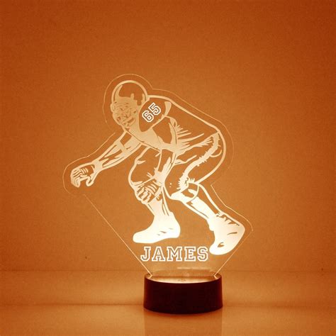 Football Player, Linebacker Light Up, Personalized Gift, 16 Color LED ...