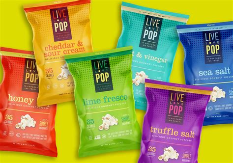 LIVE LOVE POP popcorn #packaging #packagingdesign #design #snacks Popcorn Packaging, Chip ...