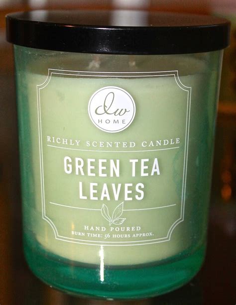 DW HOME INC GREEN TEA LEAVES CANDLE 2 WICK GLASS JAR BALL NEW SOY WAX DW5104 #DWHOMEINC | Leaves ...