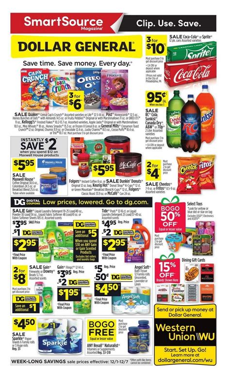 Dollar General Weekly Ad Dec 01 – Dec 07, 2019