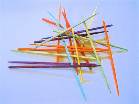 Roots of Simplicity: DIY Pick Up Sticks Game : Colored Chopsticks