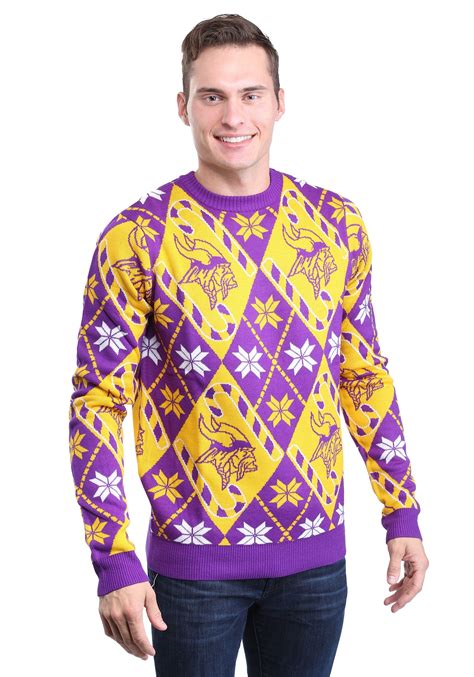 Minnesota Vikings Candy Cane Ugly Christmas Sweater