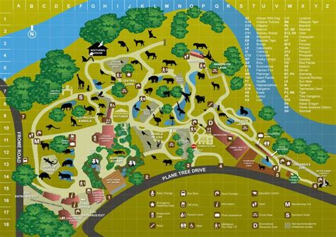 Zoo map, Zoo, Adelaide