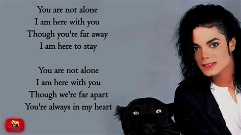 Michel jackson You are not alone lyrics - YouTube