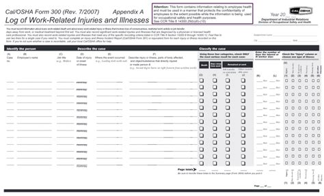 11 Osha Forms For Recording Work-related Injuries And Illnesses - Free to Edit, Download & Print ...